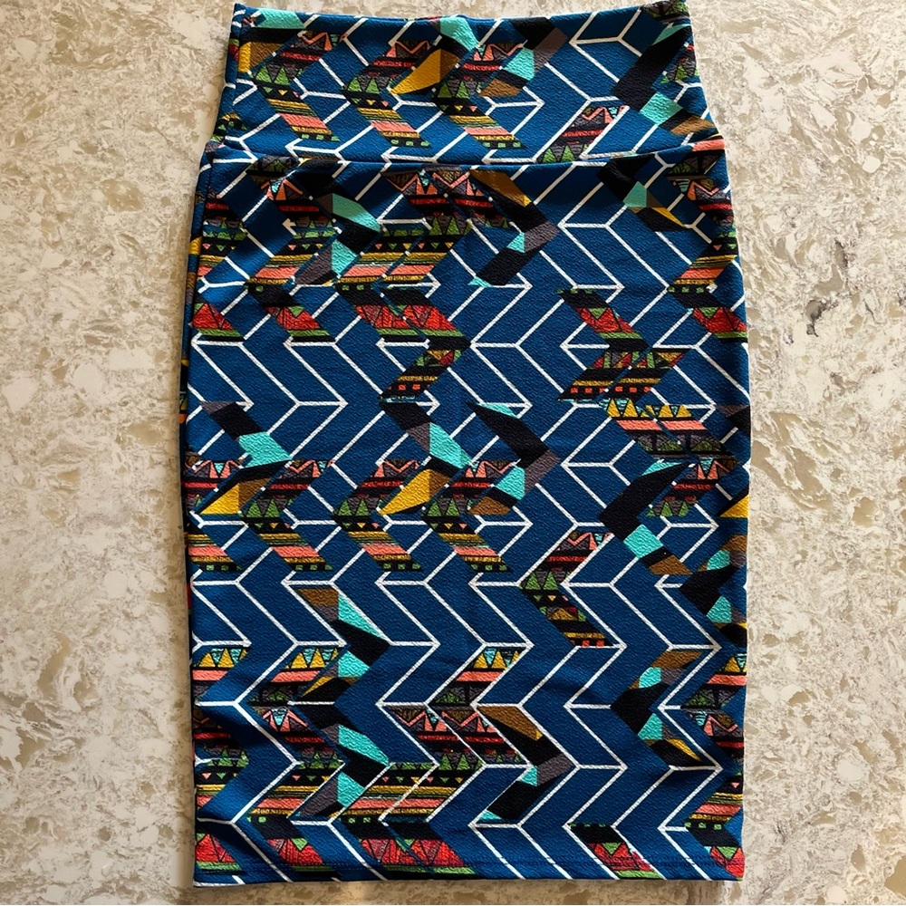 LuLaRoe Multicolor Geometric Pencil Skirt